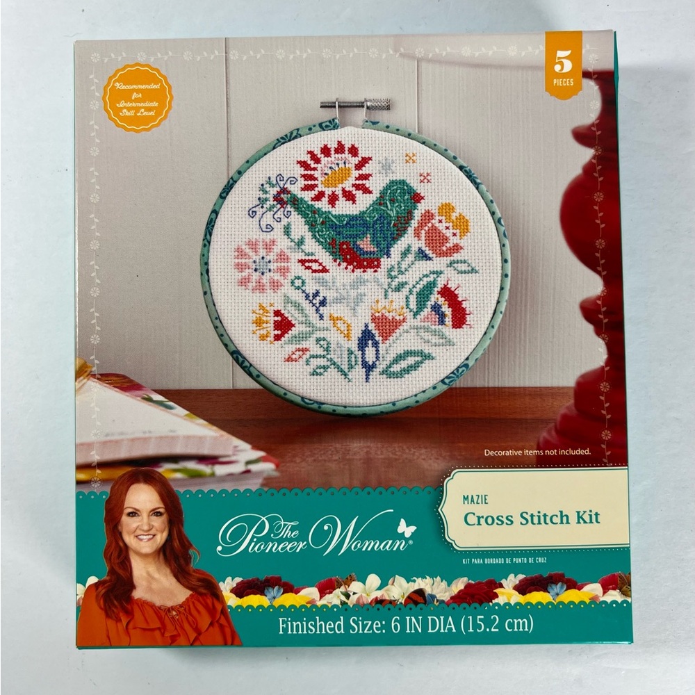NEW The Pioneer Woman Mazie Bird Cross‎ Stitch Needlecraft Kit 6"